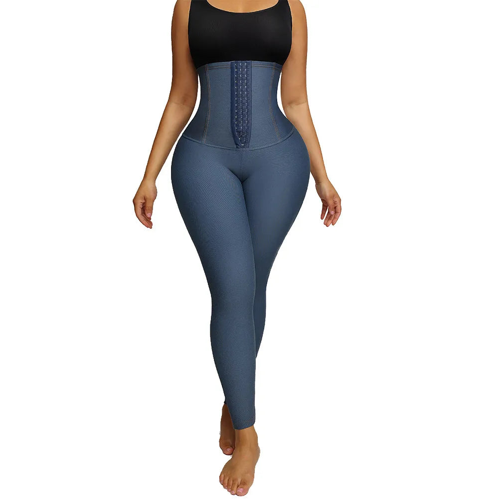 Faja Leggings Waist Trainer Tummy Control Slimming Pants