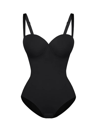 Seamless Cupped Bodysuit with Cups and Removable Straps