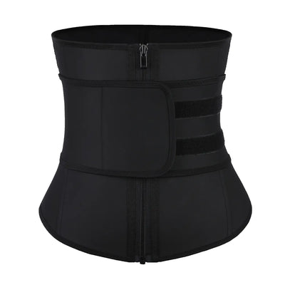 Abdominal Belt High Compression Zipper Plus Size Latex Waist Trainer Trimmer Belt